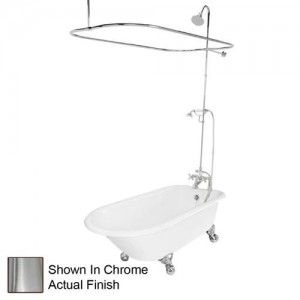 American Bath Factory T140C SN Windsor Bathtub Faucet Package 2   White