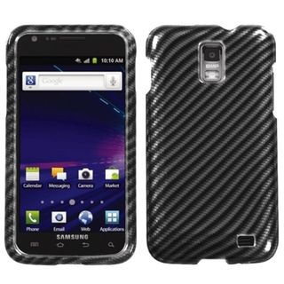INSTEN Racing Fiber Silver Phone Case Cover for Samsung Galaxy S2