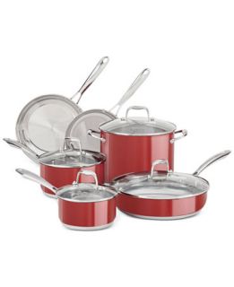 KitchenAid Empire Red Stainless Steel 10 Pc. Cookware Set   Cookware
