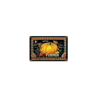Past Time Signs PTS427 Halloween Golden Pumpkin Home And Garden Vintage Metal Sign