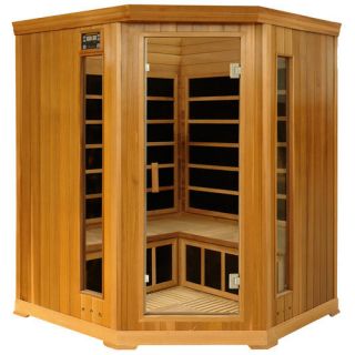 Crystal Sauna Luxury Series 3 4 Person Corner Carbon FAR Infrared Sauna