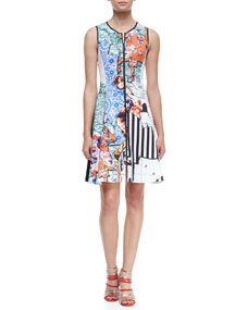 Clover Canyon Floral Silhouettes Sleeveless Dress