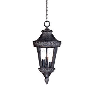 Seville Collection Hanging Lantern 3 light Outdoor Stone Light Fixture