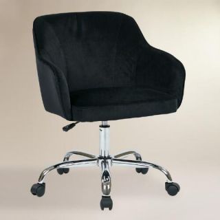 Black Velvet Jozy Home Office Chair