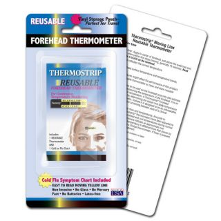 LCR Hallcrest Thermostrip Reusable Forehead Thermometers, 3pk