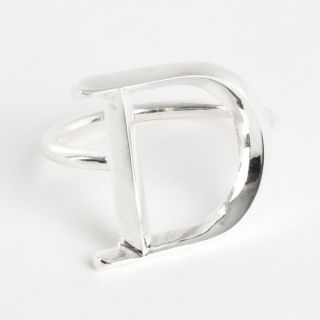 Initial Napkin Ring [D]   (Set of 4)