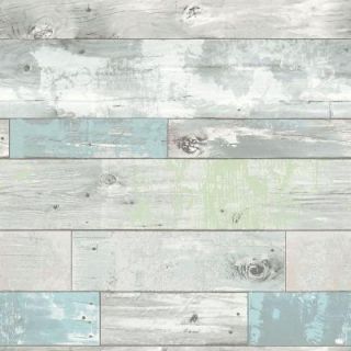 NuWallpaper 8 in. W x 10 in. H Beachwood Peel and Stick Wallpaper Sample NU1647SAM