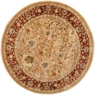 Safavieh Persian Legend Ivory/Rust 3 ft. 6 in. x 3 ft. 6 in. Round Area Rug PL519D 4R