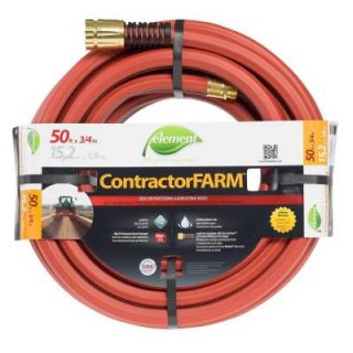 Element Contractor Farm 3/4 in. Dia x 50 ft. Lead Free Water Hose ELCF34050