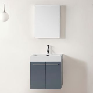 Virtu USA Midori 24 inch Grey Single Sink Bathroom Vanity   16782367