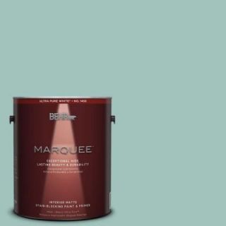 BEHR MARQUEE 1 gal. #MQ6 36 Cascade Green One Coat Hide Matte Interior Paint 145001