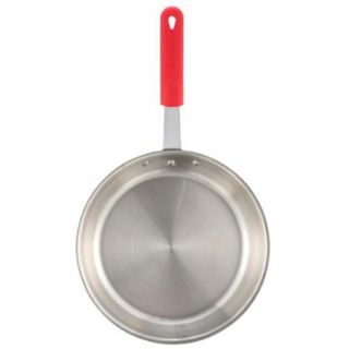 Winco Apollo 10 Inch 3 Ply Fry Pan with Red Silicone Sleeve Handle
