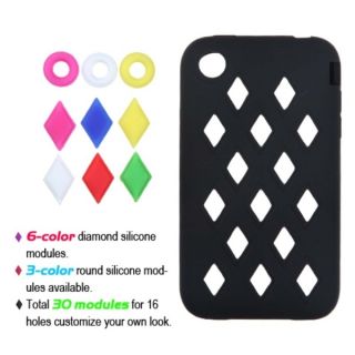 INSTEN Black Module Skin Phone Case Cover for Apple iPhone 3GS/ 3G