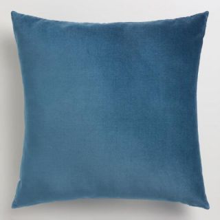 Midnight Blue Velvet Throw Pillow