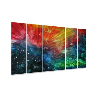 Distant Galaxy by Megan Duncanson 5 Piece Original Painting on Metal