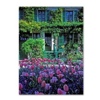 Trademark Fine Art 47 in. x 35 in. Monet's House with Tulips Canvas Art KY0047 C3547GG