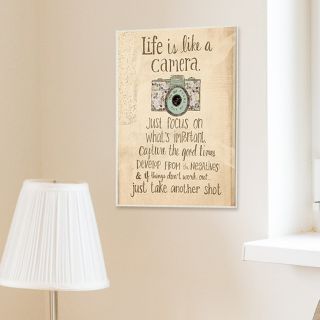 Stupell Industries Life Is like a Camera Inspirational Typography Wall