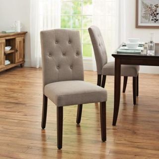 Better Homes and Gardens Parsons Tufted Dining Chair, Taupe