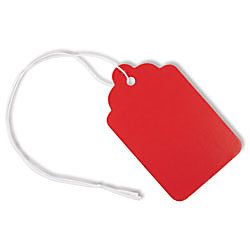 Brand Merchandise Tags Size 8 1.69 x 2.75  Red Pack Of 50