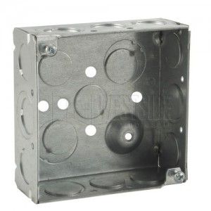 Crouse Hinds TP404 Electrical Box, 4" Square Box w/1/2" Knockouts