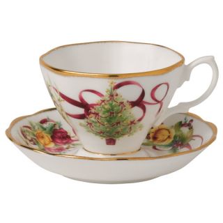 Royal Albert Old Country Roses Christmas Tree Teacup and Saucer