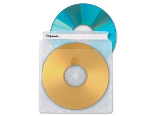 Fellowes 90659 50PK CD Sleeves Clear Vinyl Double Sided   100 CDs Capacity   CD / DVD Accessories