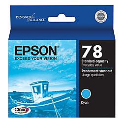 Epson 78 T078220 Claria Hi Definition Cyan Ink Cartridge