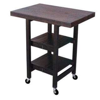 Oasis Concepts Folding Kitchen Cart with Wood Top