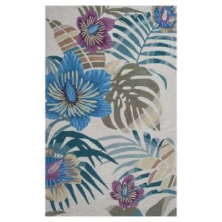 Kas Rugs Tropical Day Beige/Blue 8 ft. x 10 ft. 6 in. Area Rug COA41558X106
