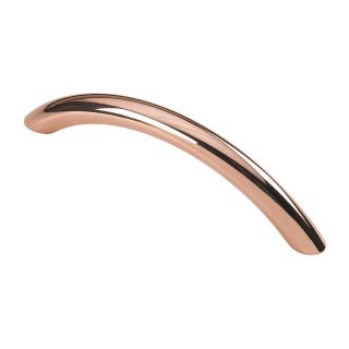 Siro Designs 3 3/4 in Center To Center Bright Copper Pennysavers Arched Cabinet Pull