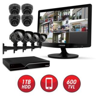 Defender Connected 8 CH Smart Security DVR with (8) Ultra Hi res I/O Surveillance Cameras and 19 in. LED Monitor DISCONTINUED 21142