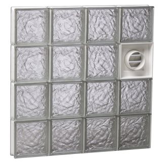 REDI2SET Ice Glass Pattern Frameless Replacement Glass Block Window (Rough Opening 32 in x 26 in; Actual 31 in x 25 in)