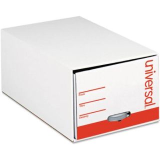 Universal Storage Box Drawer Files, Letter, Fiberboard, 12" x 24" x 10", White, 6/Carton