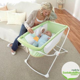 Fisher Price Green Rock 'n Play Portable Bassinet