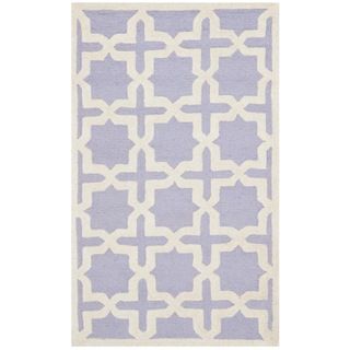 Safavieh Handmade Moroccan Cambridge Lavender Wool Rug (26 x 10