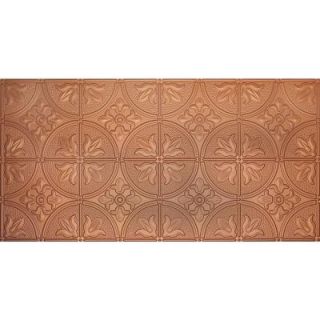 Global Specialty Products Dimensions Faux 2 ft. x 4 ft. Glue up Tin Style Copper Ceiling Tile for Surface Mount 309 51