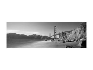Bridge across a sea, Golden Gate Bridge, San Francisco, California, USA Poster Print by Panoramic Images (37 x 12)