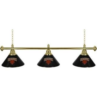Trademark Global Brown University 60 in. Three Shade Gold Hanging Billiard Lamp LRG4800 BRU