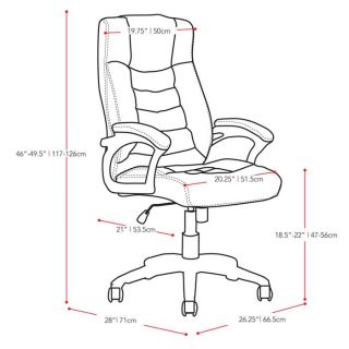 dCOR design Workspace High Back Executive Chair with Arms