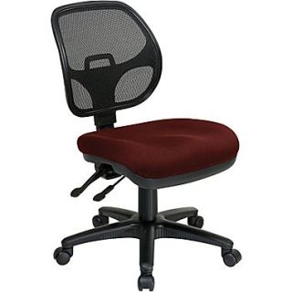 Office Star 2902 227 Pro Line II Fabric Armless Task Chair, Burgundy