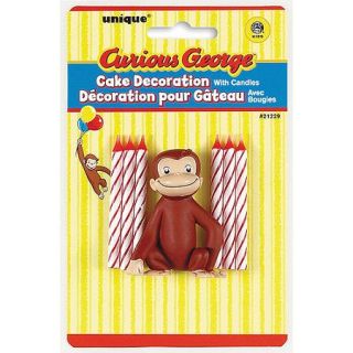 Curious George Cake Topper and Birthday Candle Set