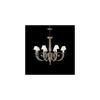 Menorca Eight Light Traditional Chandelier in Ancient Silver