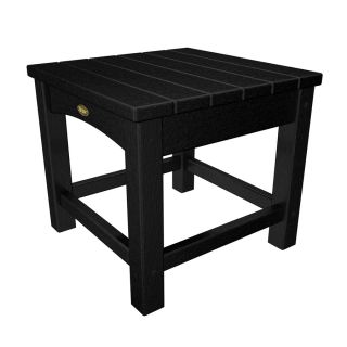 Trex Outdoor Furniture Rockport 17.75 in W x 17.75 in L Charcoal Black Square Plastic End Table
