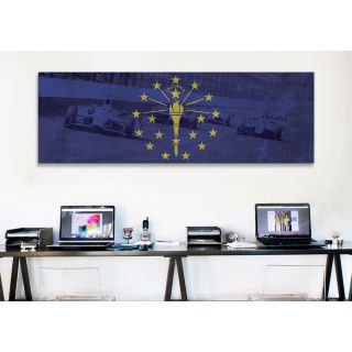 iCanvas Indiana Flag, Indianapolis Motor Speedway Panoramic Graphic