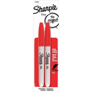 Sharpie Red Fine Point Permanent Marker (2 Pack) 1765450