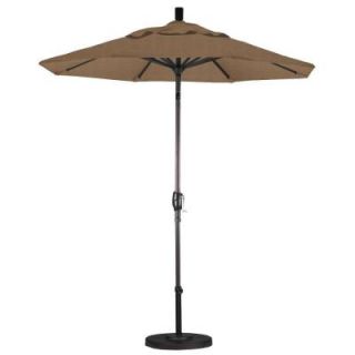 California Umbrella 7 1/2 ft. Fiberglass Push Tilt Patio Umbrella in Sesame Olefin GSPT758117 F76