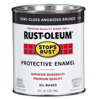 Rust Oleum Stops Rust 1 qt. Gloss Anodized Bronze Protective Enamel Paint (Case of 2) 7754502