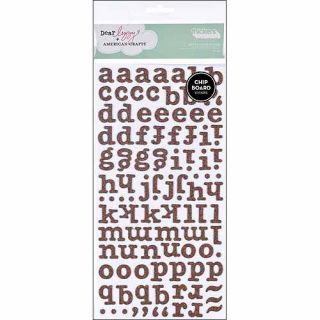 Thickers Chipboard Glitter Stickers 6"X11" Sheet Bliss Coffee
