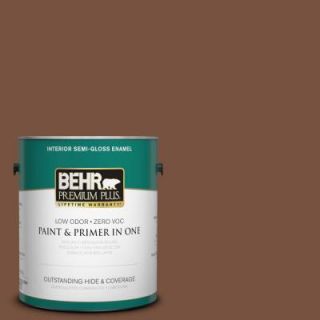 BEHR Premium Plus 1 gal. #S200 7 Earth Fired Red Semi Gloss Enamel Interior Paint 330001