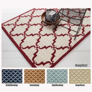 Hand Tufted Moroccan Pattern Wool Area Rug (5 x 7)   15393168